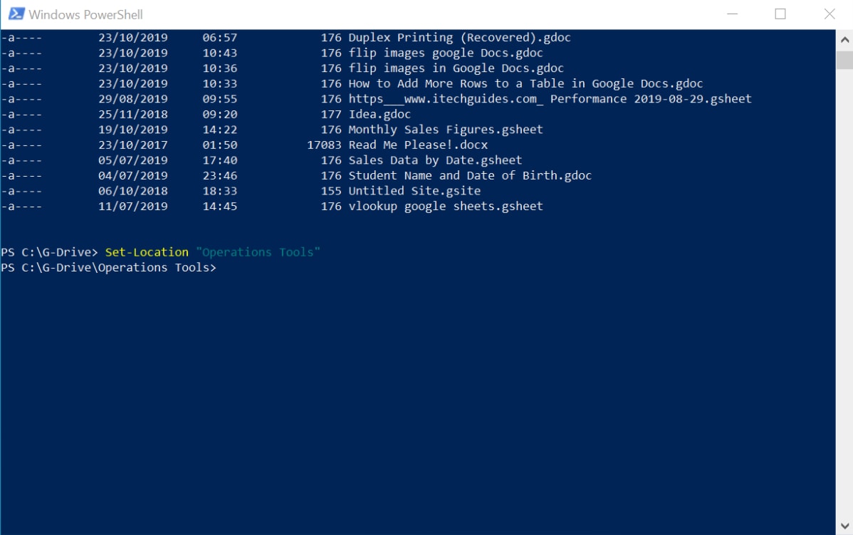 How to change PowerShell Directory