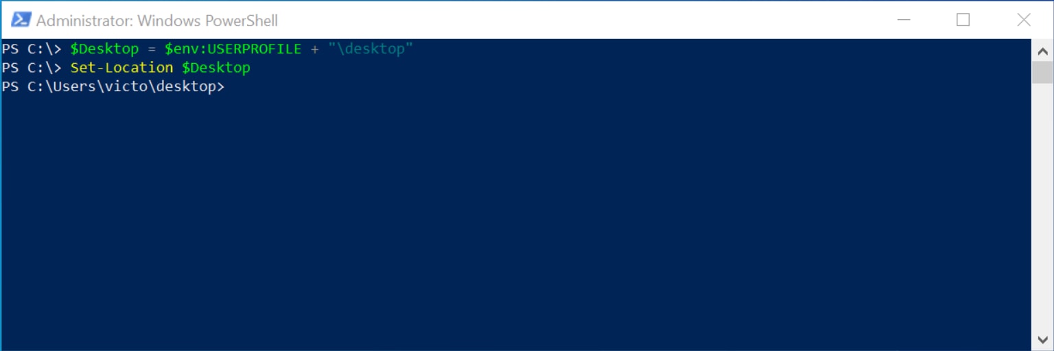 How to Change PowerShell Directory to Desktop